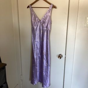 Jones New York Floral Purple Maxi Slip Dress